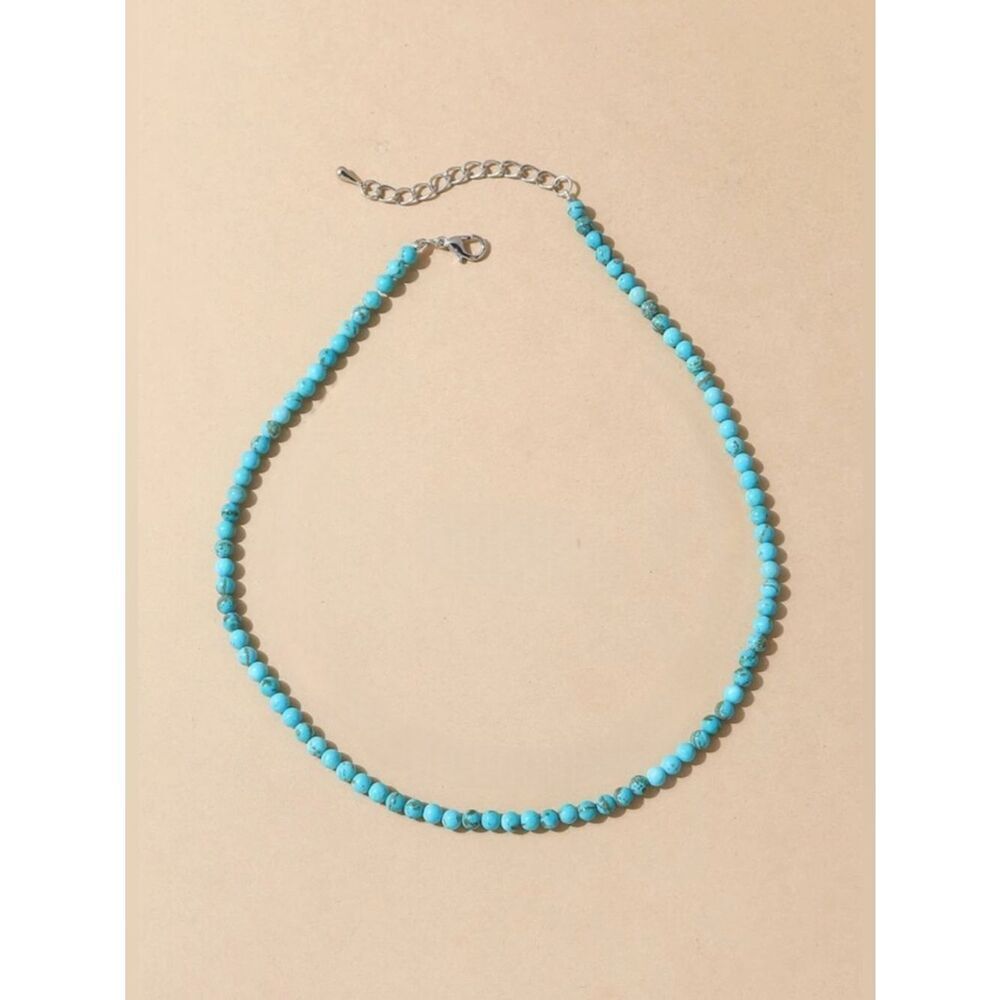 Turquoise Beaded Necklace M1790